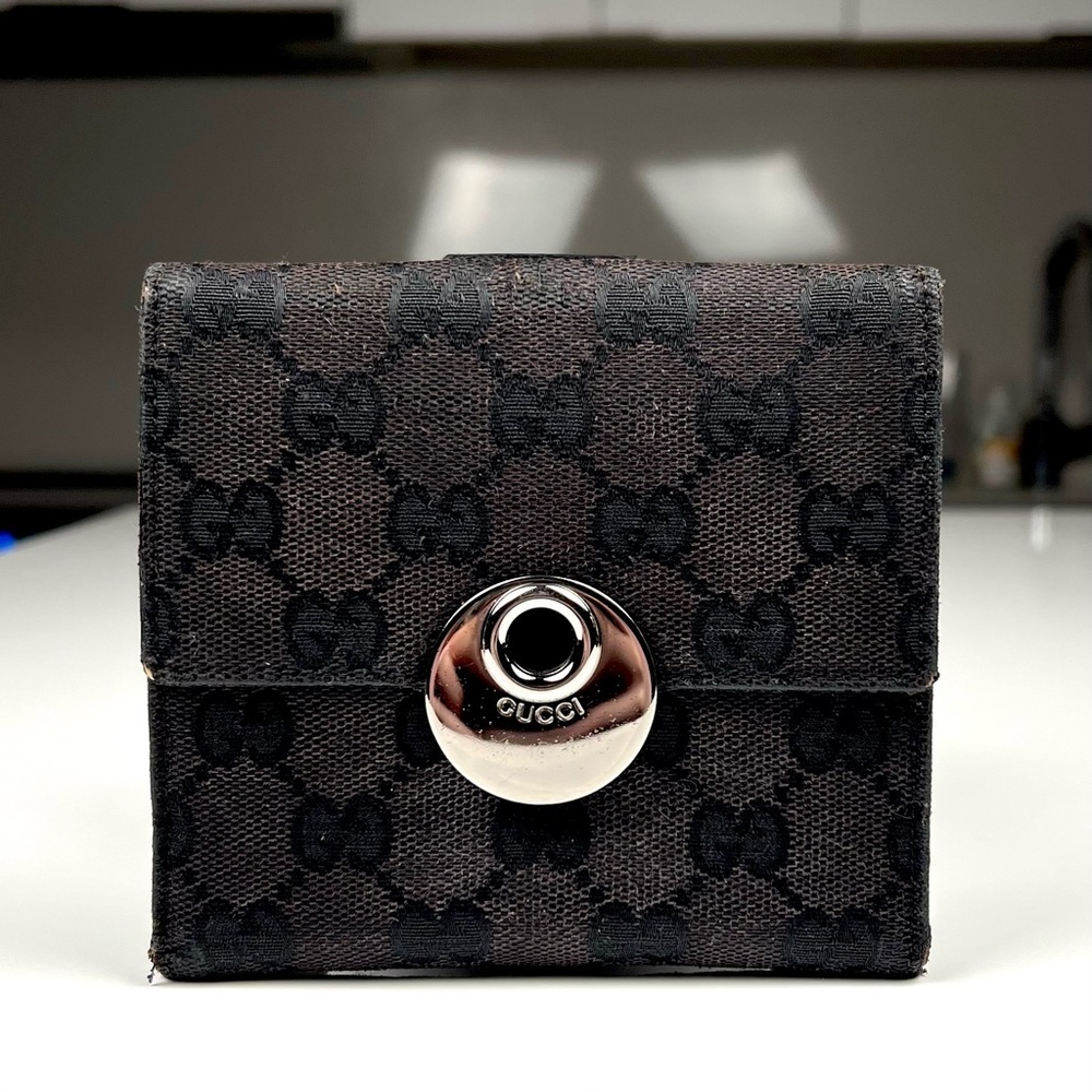 Gucci Black Monogram Wallet